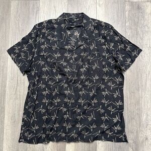 Treasure & Bond Black Casual Button Down